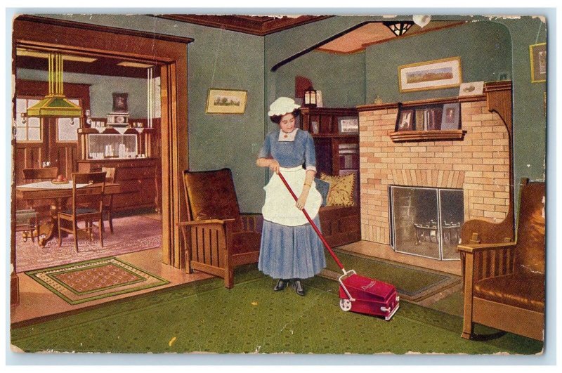 c1940's Vacuum Cleaner Advertising Scene Peoria Illinois IL Unposted  Postcard