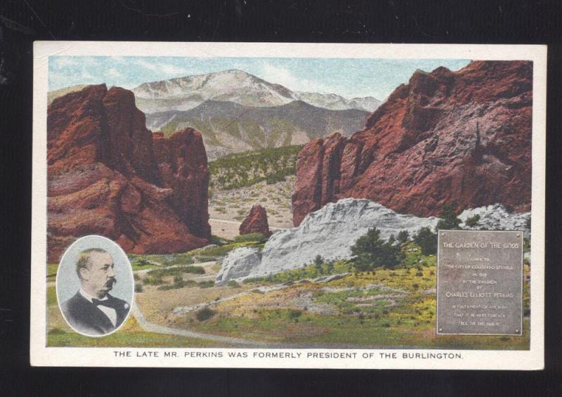 GARDEN OF THE GODS COLORADO BURLINGTON RAILROAD ADVERTISING 