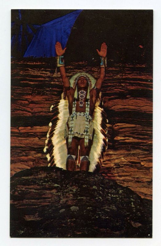 Postcard Sunrise Call Stand Rock Indian Ceremonial WI Standard View Card 