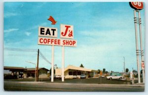 SELMA, California CA ~ Roadside J'S COFFEE SHOP Raisin Capital c1960s Postcard