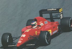 Ivan Capelli Ferrari F1 Car Team F92A Grand Prix Motor Race Postcard