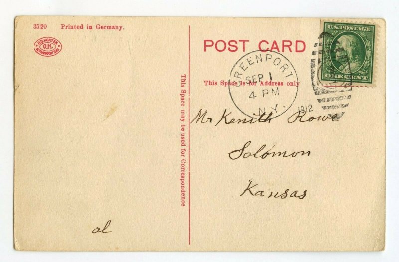 Postcard Mr. Gillette's House-Yacht Aunt Polly Greenport L I Standard View Card