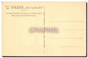 Old Postcard Paris strolling La Sainte Chapelle