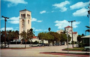 Vtg Miami Beach Florida FL St Patricks Church Street View 1960s Postcard
