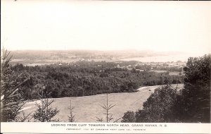 RPPC CANADA, Grand Manan Island, NB, View from Cliff to North Head,1931 VG AZO
