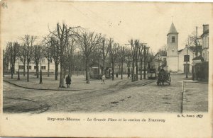 PC FRANCE, BRY SUR MARNE, LA GRANDE PLACE, Vintage Postcard (b31516)