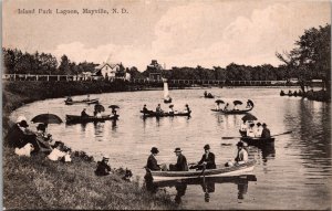 Postcard Island Park Lagoon in Mayville, North Dakota~1368