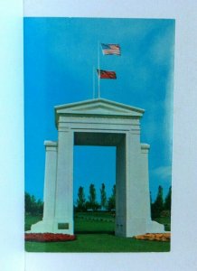 Canada US Border International Peace Arch Postcard