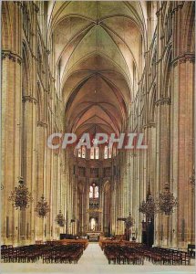 Modern Postcard Bourges Cher Cathedral St Etienne La Nave