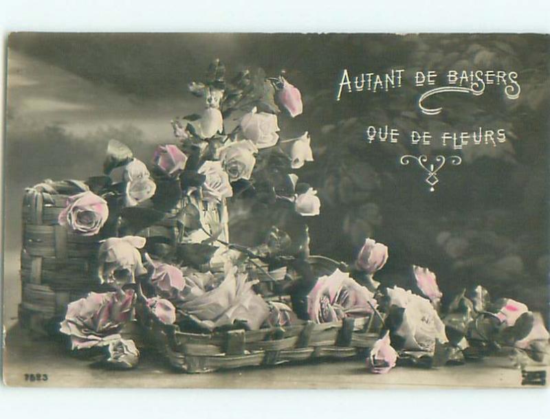 tinted rppc c1910 BEAUTIFUL FLOWERS AC8944