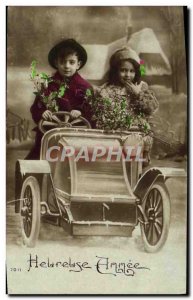 Old Postcard Fantasy Children Automotive