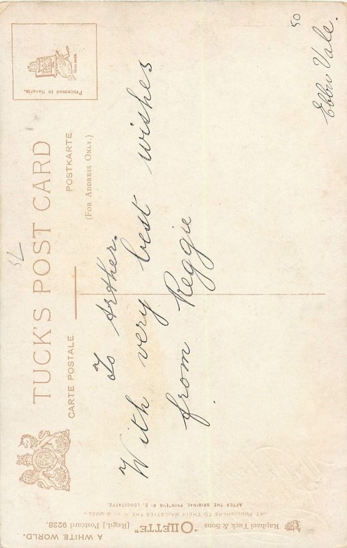 Postcard art drawing deer winter scene river sunset nature wild