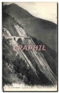 Old Postcard The Dauphine line Mure Viaduct Rivoire