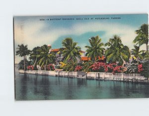 Postcard A Bayfront Residence Snell Isle St. Petersburg Florida USA