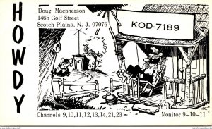 QSL Card KOD-7189 Doug Macpherson Scotch Plains New Jersey