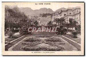 Old Postcard The French Riviera chin Public Garden