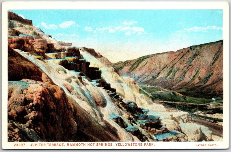 Wyoming WY, Yellowstone Park, Jupiter Terrace, Mammoth Hot Springs, Postcard