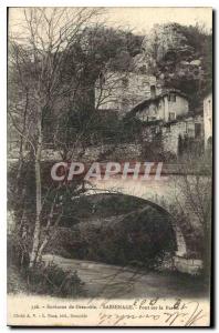 Old Postcard surroundings Grenoble Sassenage bridge over the Furon