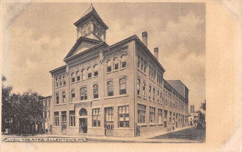Allentown Pennsylvania Lyric Theatre Vintage Postcard AA35605 