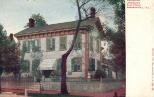 Vintage Postcard 1900's View of Abraham Lincoln's Old Home Springfield Illinois