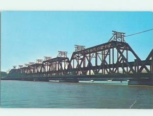 Unused Pre-1980 BRIDGE SCENE Rock Island Illinois To Davenport Iowa IA H7636