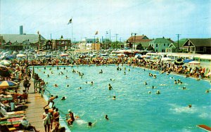 Seaside Heights NJ Swimming Salt Water Pool Postcard