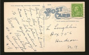 USA Postmark 1930 Newark NY The Park Newark NY Linen Postcard