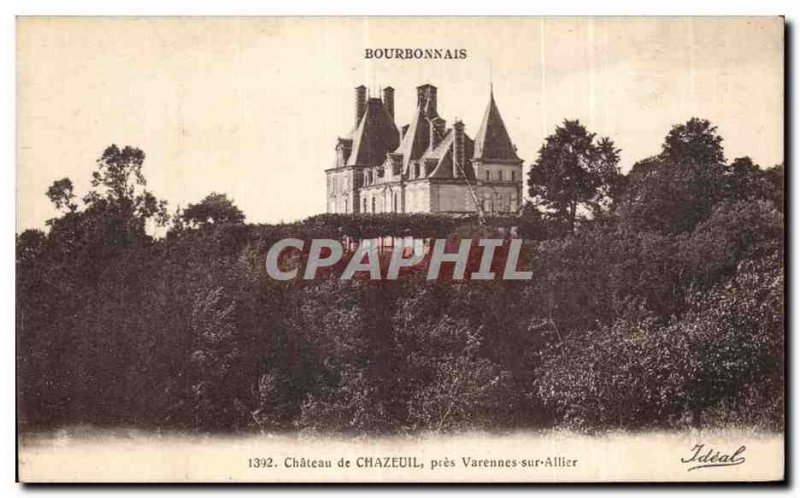 Old Postcard Bourbonnais Chateau Chazeuil near Varennes sur Allier