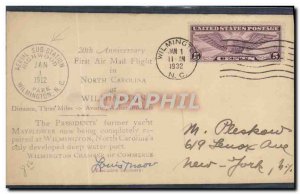 United States Letter 1st flight Wilmington N Carolina Aerial Sub Station 1 Ja...