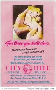 Advertising City Title Insurance Company New York City