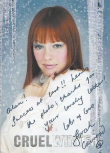 Sarah Cawood Cruel Winter TV Show Presenter Hand Signed Photo