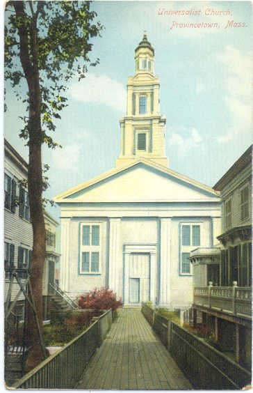 Universalist Church, Provincetown, Cape Cod, Massachusetts MA, Divided Back