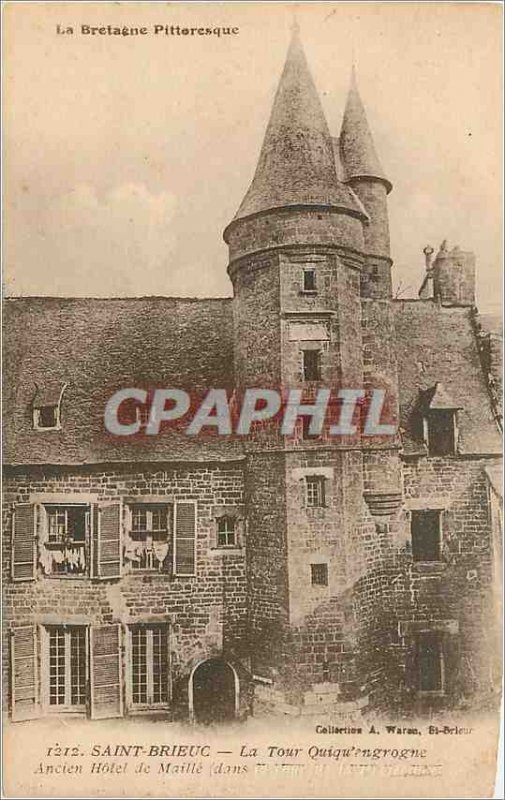 Old Postcard SAINT-BRIEUC-La quiqu Group tour