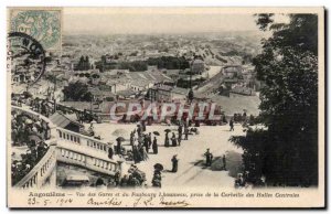 Old Postcard Angouleme View stations and the Faubourg Lhoumeau taking the bas...