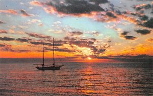 Sunset, Yacht Leilani Bahamas Virgin Islands Unused 