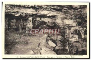 Old Postcard Caves & # 39Arcy Sur Cure Passage Mr. and Devil's Hole