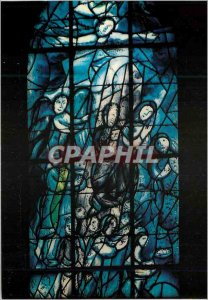 Modern Postcard Cathedral of Reims Chagall Stained Window Left the People's P...