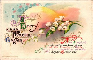 Vintage John Winsch Easter Lilies Flower, Beautiful Sunrise, Heavens Postcard