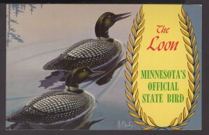Minnesota's Official State Bird The Loon by Legislature in 1961 - Chrome