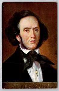 Composer Mendelssohn Portrait B.K.W.I. Austria Art Postcard U22