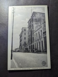 Mint Mexico PPC Postcard American Consulate Tampico Mexican Street View