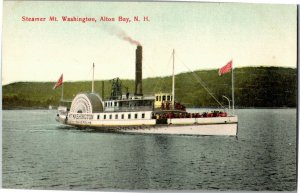 Steamer Mt. Washington, Alton Bay NH Vintage Postcard D70 