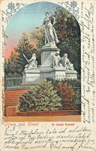 BASEL SWITZERLAND~ST JAKOBS DENKMAL~1902 POSTCARD