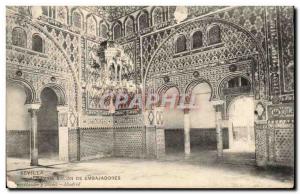 Old Postcard Espana Spain Sevilla Salon Embajadores