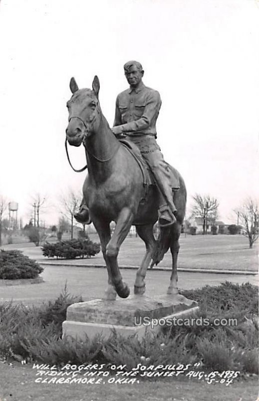 Will Rogers on Soapsuds - Claremore, Oklahoma