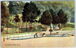 NEWELL, West Virginia  WV    FOUNTAIN Scene  ca 1910s  Rotograph Postcard