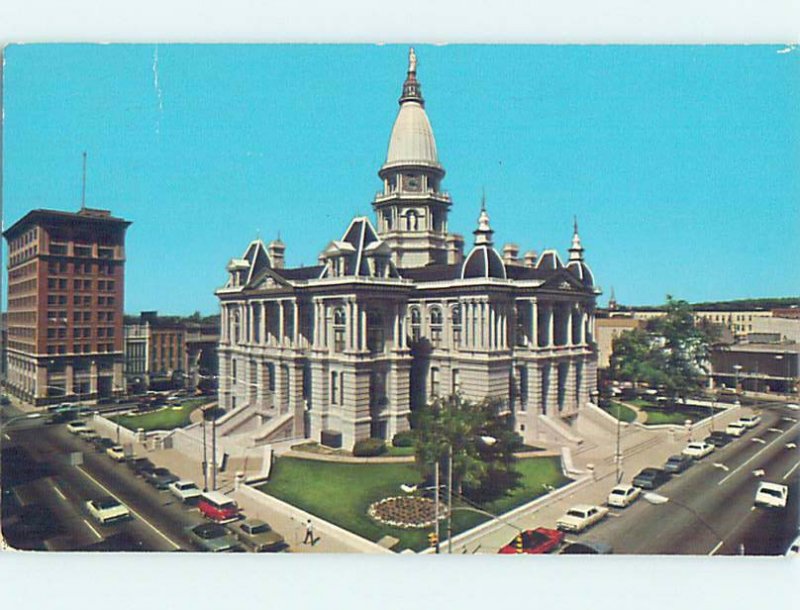 Pre-1980 COURTHOUSE SCENE Lafayette Indiana IN AE9646