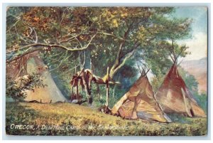 1911 Oregon A Deserted Camp On Snake River Tuck's Oilette St. Cloud MN Postcard