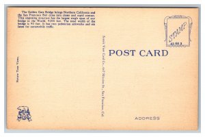 Bridging San Francisco's Golden Gate California Postcard
