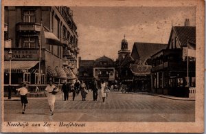 Netherlands Noordwijk aan Zee Hoofdstraat Vintage Postcard C120